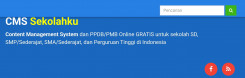 Content Management System dan PPDB/PMB Online GRATIS untuk sekolah SD, SMP/Sederajat, SMA/Sederajat, dan Perguruan Tinggi di Indonesia