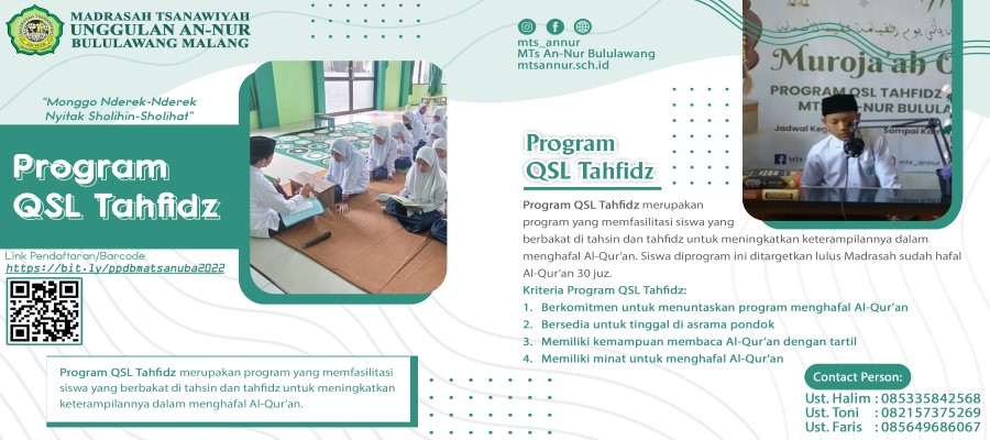 Program Unggulan QSL: Qur'anic (Tahfidz)